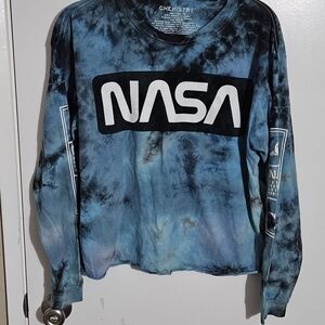 Chemistry Blue Tie-Dye Long Sleeve Tee
